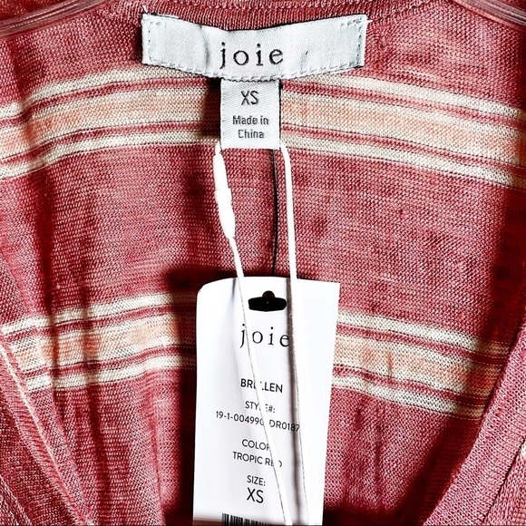 NWT JOIE Brellen 100% Linen Twist Back Midi Dress, Size XS - Picture 8 of 11